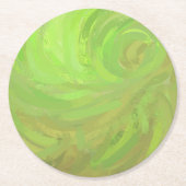 Kiwi Bash Runder Pappuntersetzer (Vorderseite)