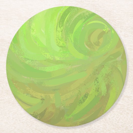 Kiwi Bash Runder Pappuntersetzer (Vorderseite)