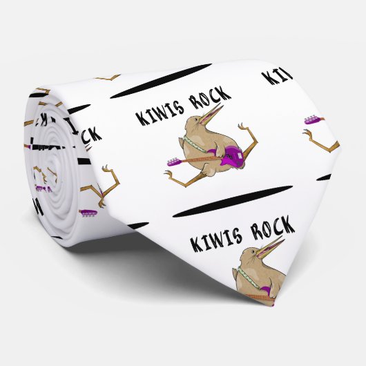 Kiwi Bass Guitar Krawatte (Gerollt)