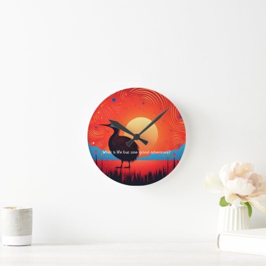 Kiwi bei Twilight: Neuseelands Naturwunder Runde Wanduhr (Zuhause)