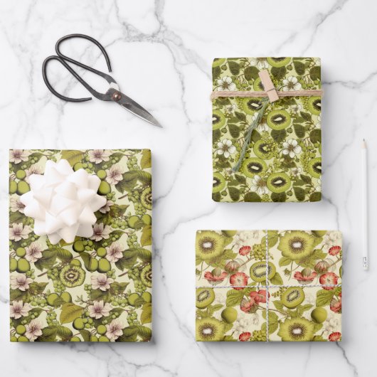 Kiwi Berry Geschenkpapier Set (Vorderseite)