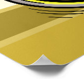 Kiwi Bird auf einem Einrad-Cartoon Poster (Ecke)