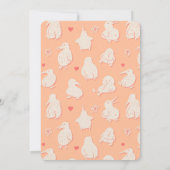 Kiwi Bird Bare Bottom Peach Baby Dusche Einladung (Rückseite)