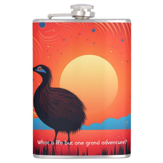 Kiwi Bird bei Twilight Flachmann (Vorderseite)