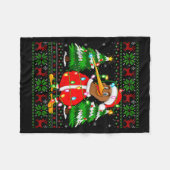 Kiwi Bird Christmas Lights Santa Costume Ugly Xmas Fleecedecke (Vorderseite (Horizontal))