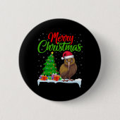 Kiwi Bird Christmas Tree Lights Funny Xmas Kiwi Bi Button (Vorderseite)