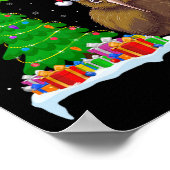 Kiwi Bird Christmas Tree Lights Funny Xmas Kiwi Bi Poster (Ecke)