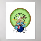 Kiwi Bird Drummer Poster (Vorne)