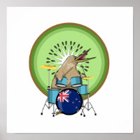 Kiwi Bird Drummer