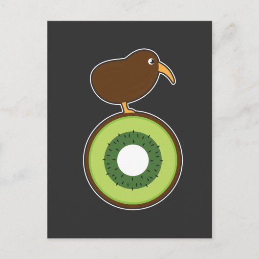 Kiwi Bird Funny Kiwi Fruchtgeschenk Postkarte (Vorderseite)