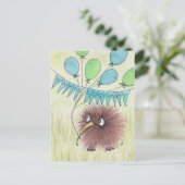 Kiwi Bird Happy Birthday Postkarte (Stehend Vorderseite)