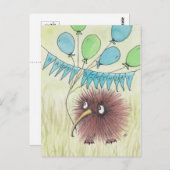 Kiwi Bird Happy Birthday Postkarte (Vorne/Hinten)