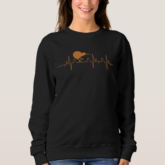 Kiwi Bird Heartbeat Save The Kiwis Sweatshirt (Vorderseite)