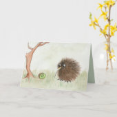Kiwi Bird & Kiwi Fruit Karte (Gelbe Blume)