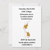 Kiwi Bird Klettern Einladung (Rückseite)