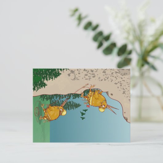 Kiwi Bird Klettern Postkarte (Stehend Vorderseite)