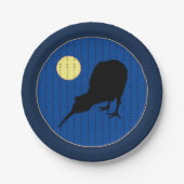 Kiwi Bird & Moon - Neuseeland Party / Bro GRILLEN Pappteller (Vorderseite)