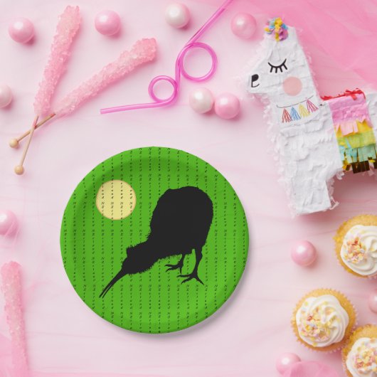 Kiwi Bird, Moon & Neuseeland text /Bro Party Pappteller (Party)