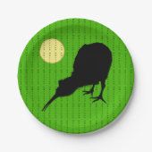 Kiwi Bird, Moon & Neuseeland text /Bro Party Pappteller (Vorderseite)