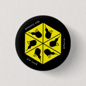 Kiwi Bird & Neuseeland/ Aotearoa Islands (Pizza) Button (Vorderseite)