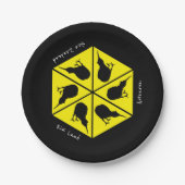 Kiwi Bird & Neuseeland/ Aotearoa Islands (Pizza) Pappteller (Vorderseite)