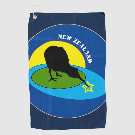 Kiwi Bird & Neuseeland / Bro Golf Handtücher (Vorderseite)
