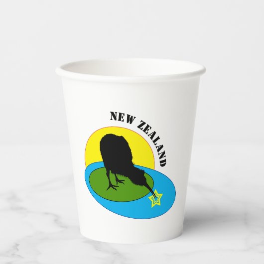 Kiwi Bird & Neuseeland Party / Getränke Pappbecher (Vorderseite)