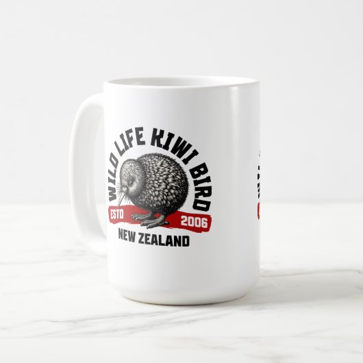 Kiwi Bird - New Zealand Style Kaffeetasse (Vorderseite Links)