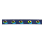 Kiwi Bird & New Zealand Wrapping / blau Ripsband (Vorderseite)
