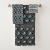 KIWI BIRD PATTERN NZ PAUA NEW ZEALAND PERSONALISIE BADHANDTUCH SET (Insitu)