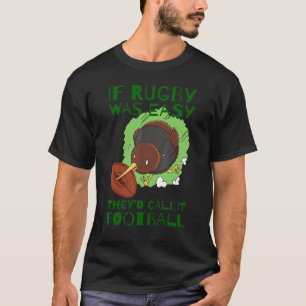 Kiwi Bird Rugby Player Animal T-Shirt