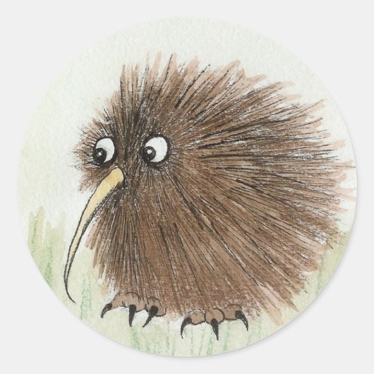 Kiwi Bird Runder Aufkleber (Vorderseite)