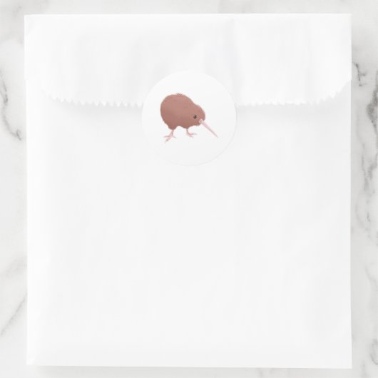 Kiwi Bird Runder Aufkleber (Tasche)