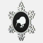 Kiwi Bird Schneeflocken Zinn-Ornament (Rechts)