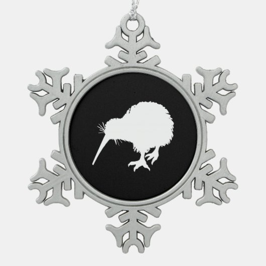 Kiwi Bird Schneeflocken Zinn-Ornament (Vorderseite)