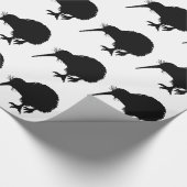 Kiwi Bird Silhouette Geschenkpapier (Ecke)