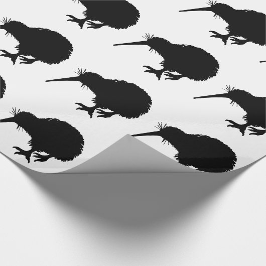 Kiwi Bird Silhouette Geschenkpapier (Ecke)