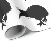 Kiwi Bird Silhouette Geschenkpapier (Rolleneckpunkt)