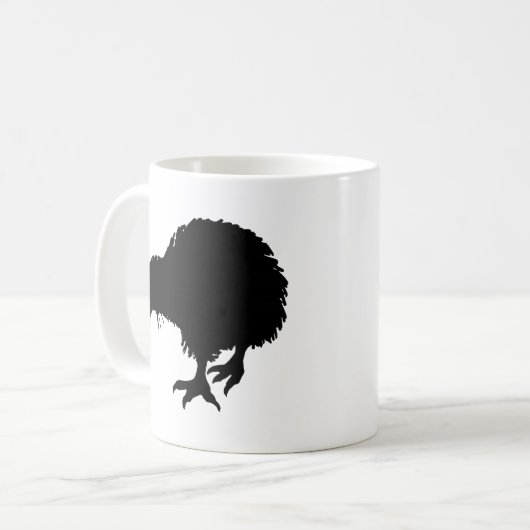 Kiwi Bird Silhouette Kaffeetasse (Vorderseite Links)