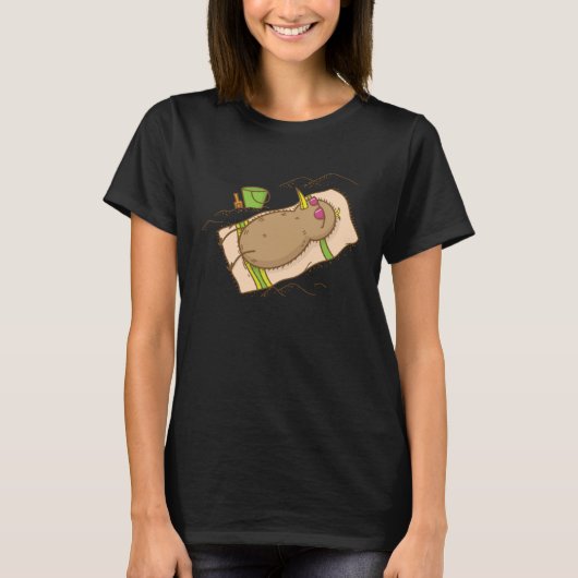 Kiwi Bird taking Vacation Fruit Animal T-Shirt (Vorderseite)