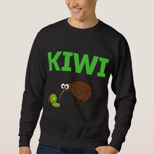 Kiwi Bird und Frucht Funny Niedlich Neuseeland Bir Sweatshirt (Vorderseite)