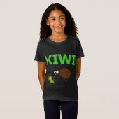 Kiwi Bird und Frucht Funny Niedlich Neuseeland Bir T-Shirt (Vorne ganz)
