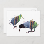 Kiwi birds postkarte (Vorne/Hinten)