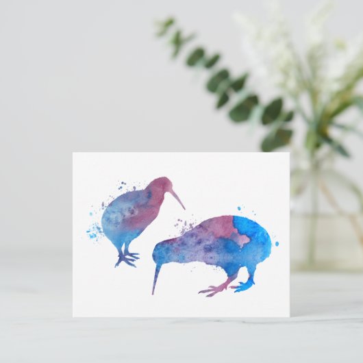 Kiwi birds postkarte (Stehend Vorderseite)