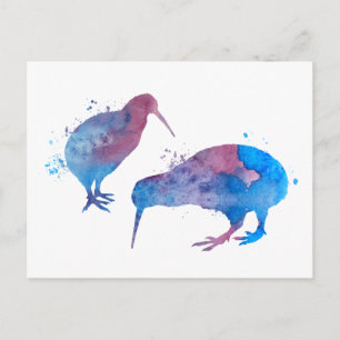 Kiwi birds postkarte