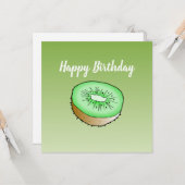 Kiwi Birthday Card Karte (Vorderseite/Rückseite Beispiel)