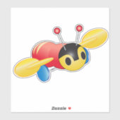 Kiwi Buzzy Bee Aufkleber (Blatt)