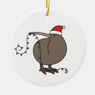 Kiwi Chirstmas Keramik Ornament