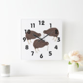 Kiwi Clock Quadratische Wanduhr (Zuhause)