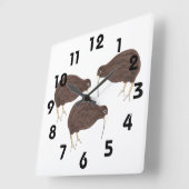 Kiwi Clock Quadratische Wanduhr (Winkel)